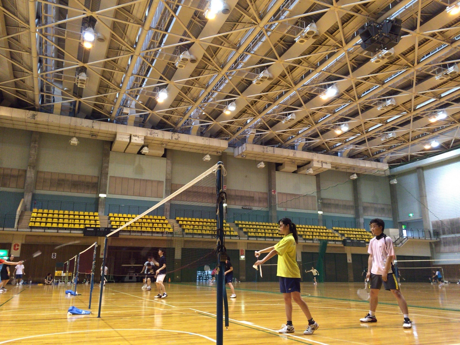 3連休3日連続バドミントンの初日。